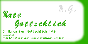 mate gottschlich business card